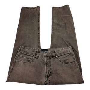 Gardeur Mens Straight Leg Jeans Brown Wash Out Finish 32x30 Mid Rise 5-Pocket